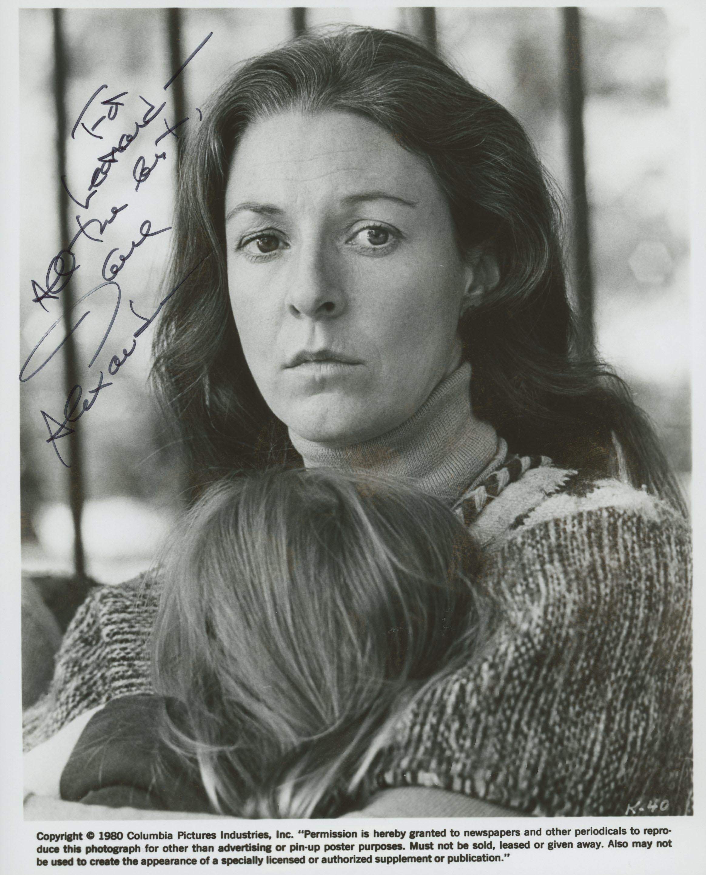 Kramer vs. Kramer Jane Alexander signed movie promo photo