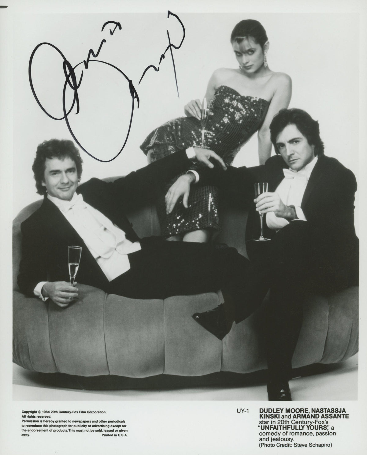 Armand Assante signed "Unfaithfully Yours" movie photo
