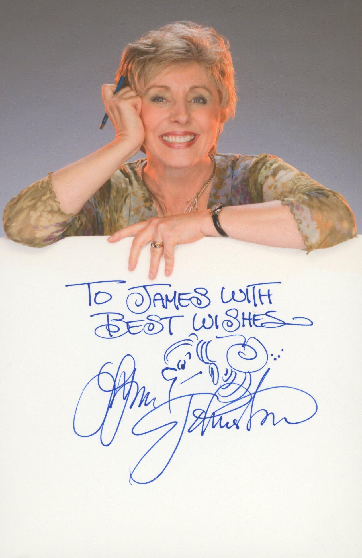 Comic Strip Artist Lynn Johnston signed note