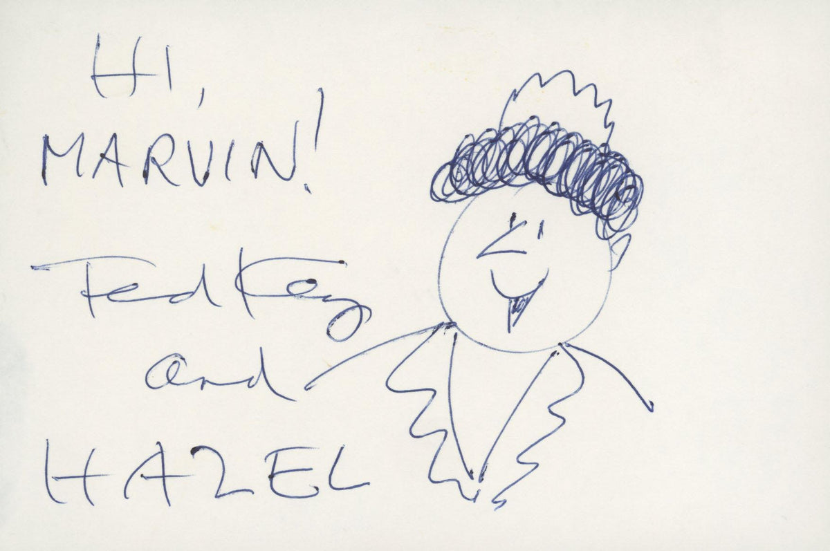 Hazel comic original hand drawn signed sketch. GFA Authenticated