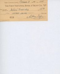 Artist Arthur Szyk/ Canterbury Tales  signed check