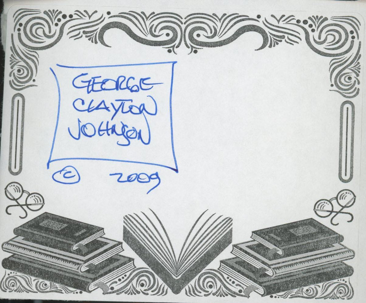 Logans Run George Clayton Johnson signed bookplate