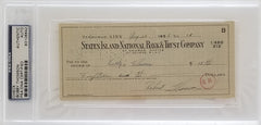 Boston Red Sox Bobby Thomson encapsulated signed check