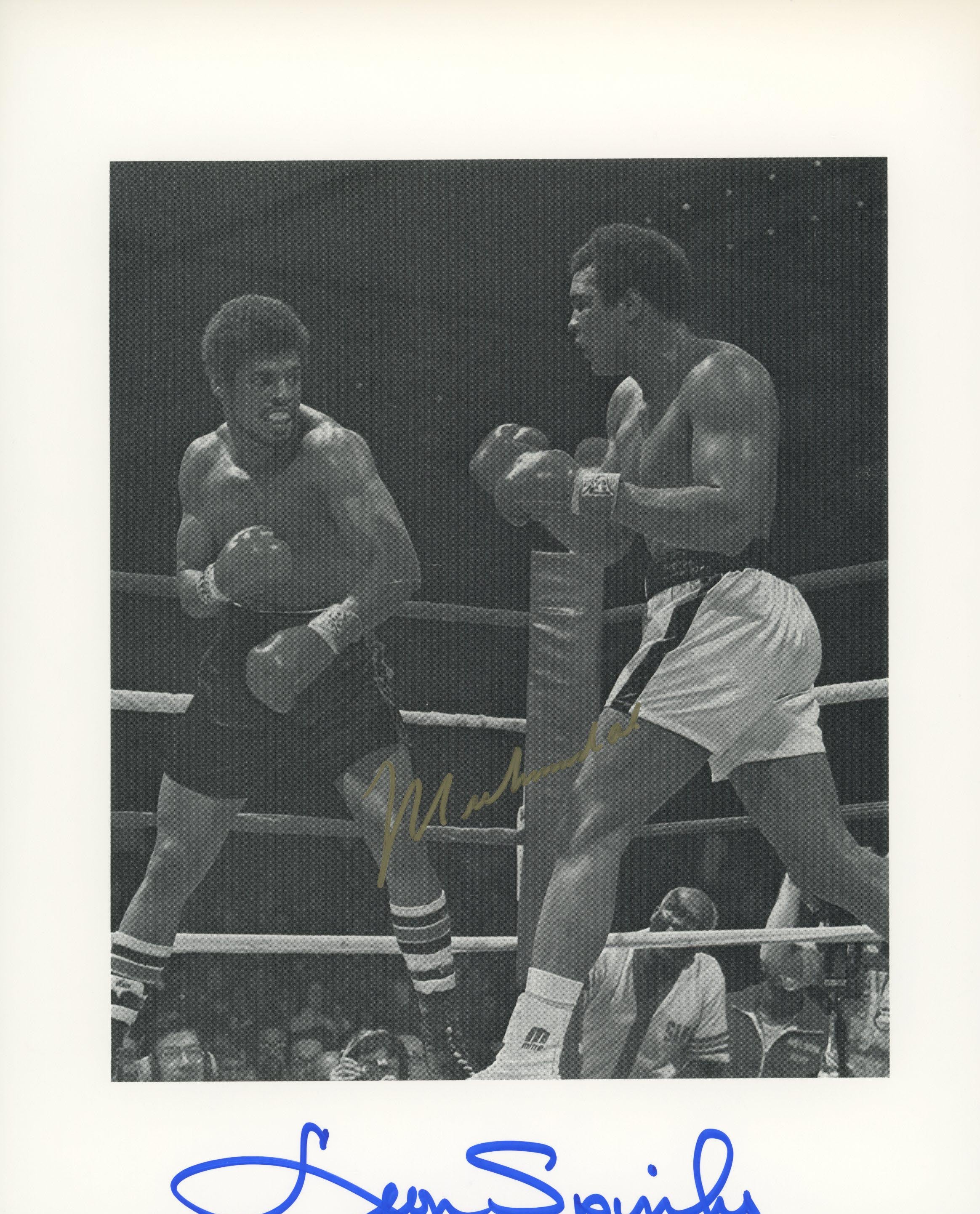 Muhammad Ali vs. Leon Spinks signed photo. GFA Authenticated