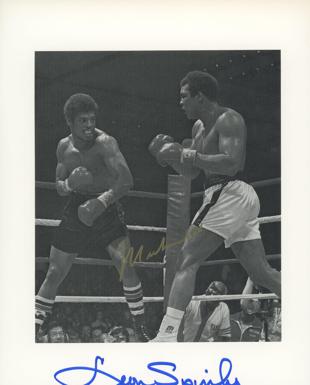 Muhammad Ali vs. Leon Spinks signed photo. GFA Authenticated