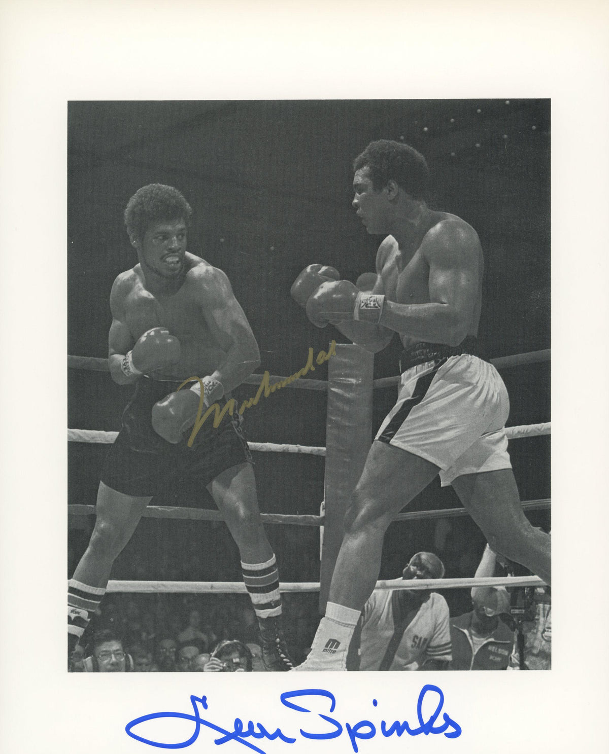 Muhammad Ali vs. Leon Spinks signed photo