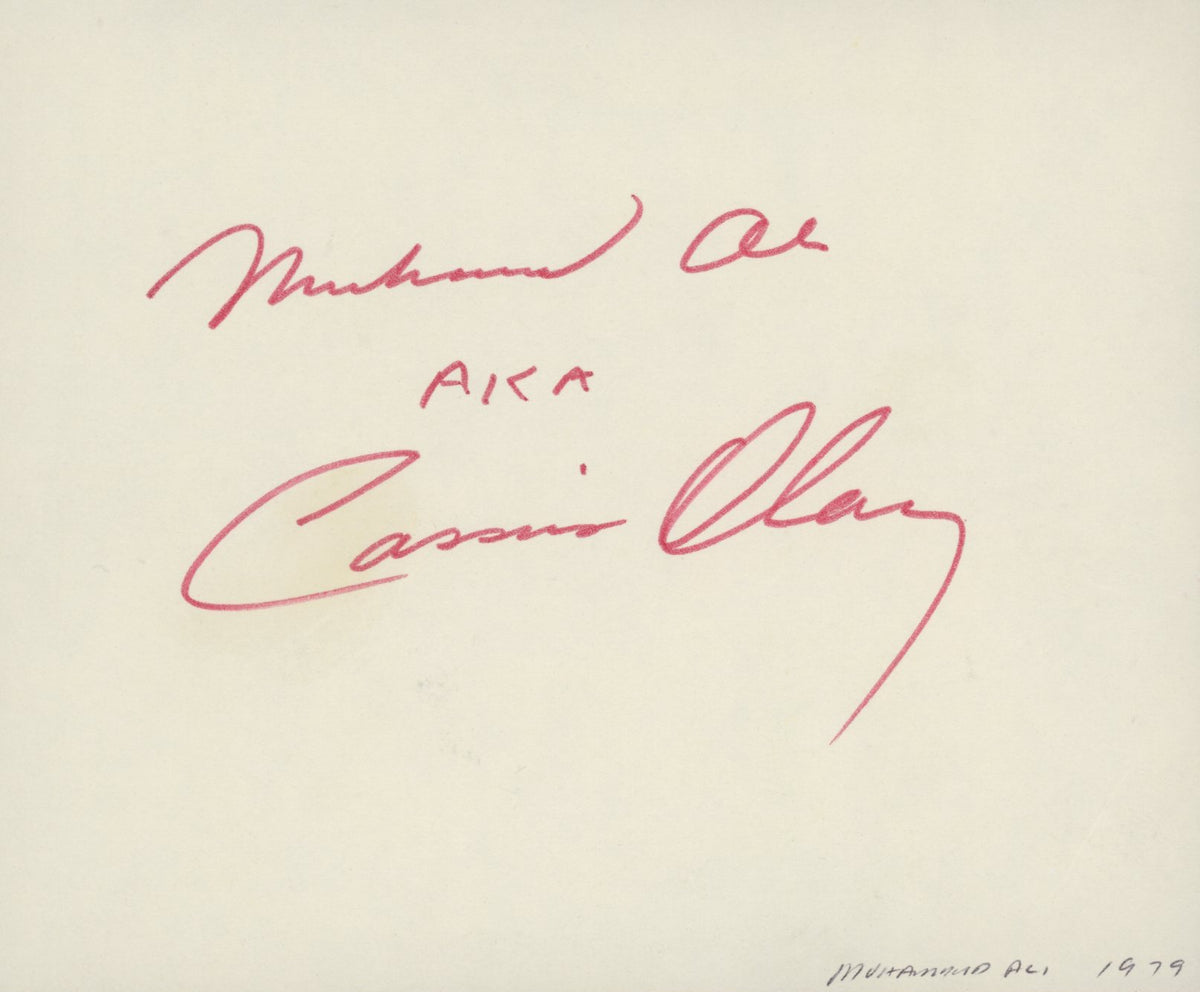 Muhammad Ali AKA Cassius Clay signature cut