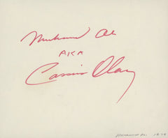 Muhammad Ali AKA Cassius Clay signature cut