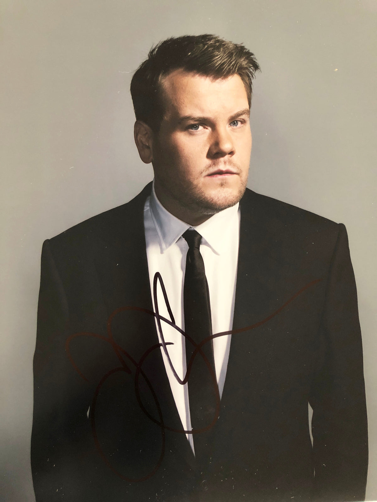 Late Show Host James Corden signed photo