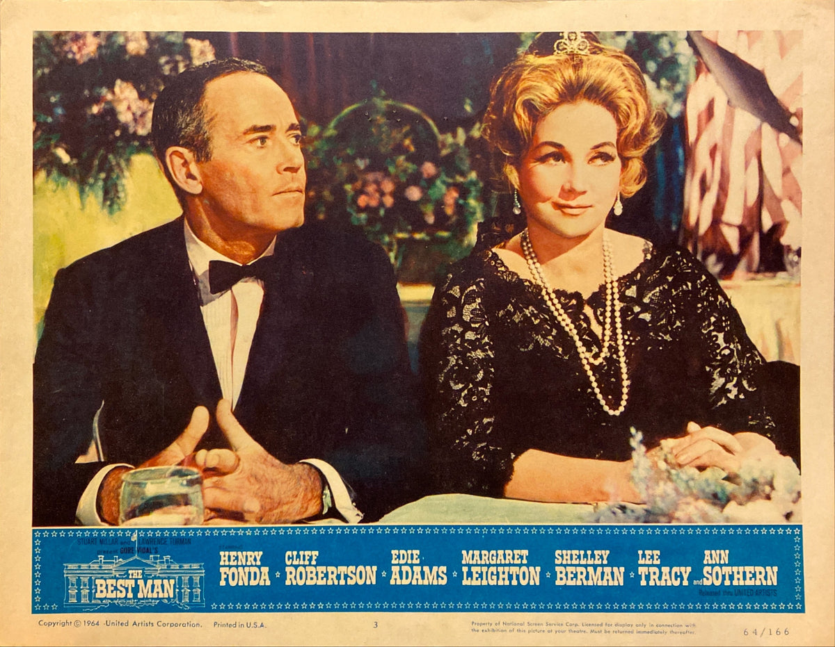 Henry Fonda, Cliff Robertson, and Edie Adams "The Best Man" original Lobby Card