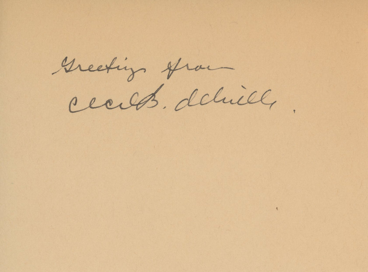 Cecil B. DeMille signature cut