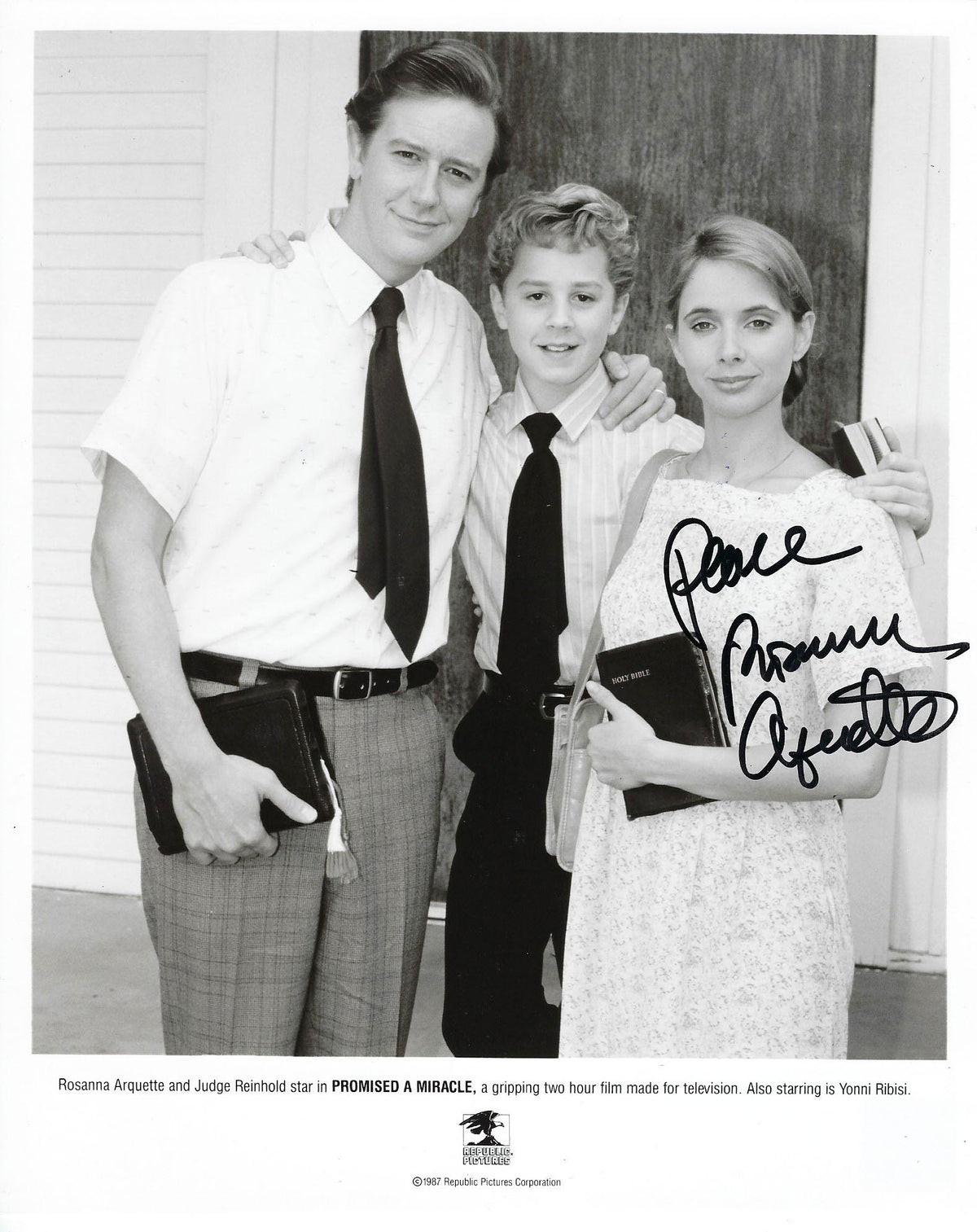 Promised a Miracle Rosanna Arquette signed movie photo