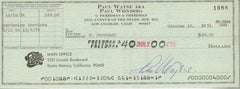Paul Wayne signed check