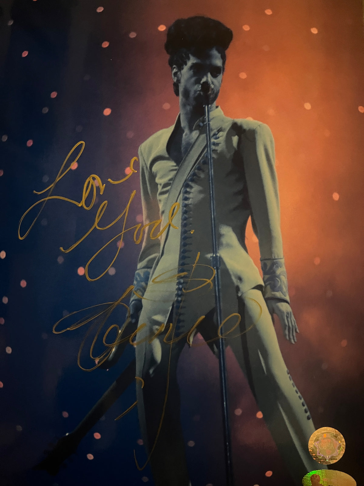 Prince signed photo. GFA authenticated