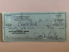 JoAnne  Worley signed check