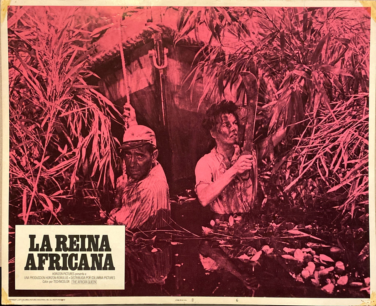 Humphrey Bogart and Katharine Hepburn "The African Queen" (Foreign) Lobby Card