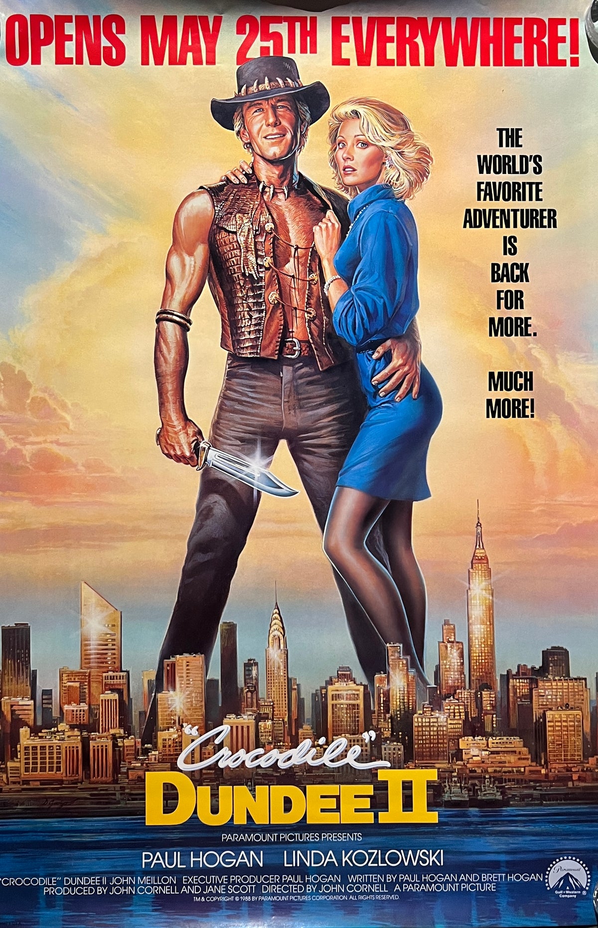 Crocodile Dundee II Original Teaser Movie Poster