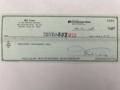 Mel Torme signed check