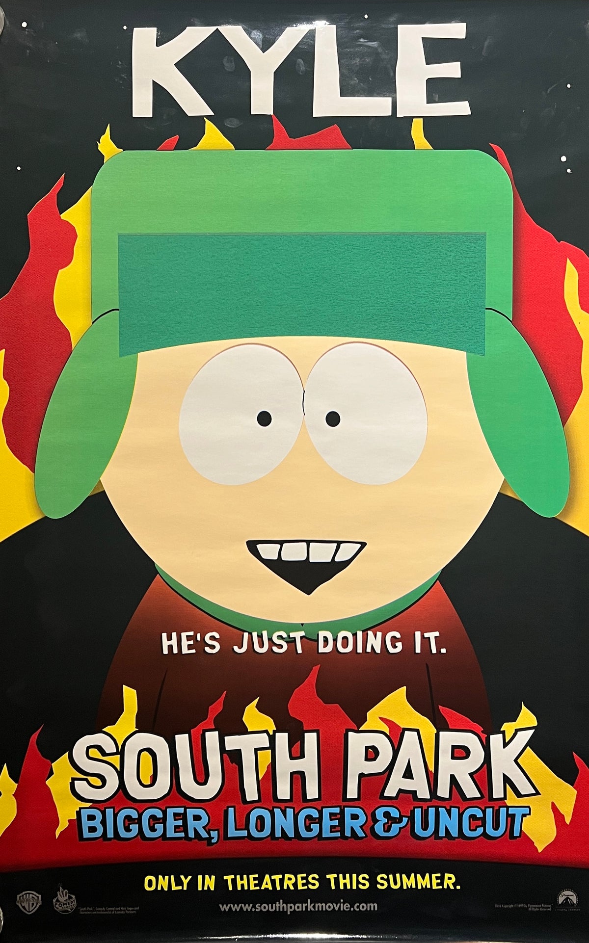 South Park Kyle 1999 Bigger Longer Uncut Original Bus Shelter Movie Poster
