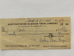 Rod Steiger signed check