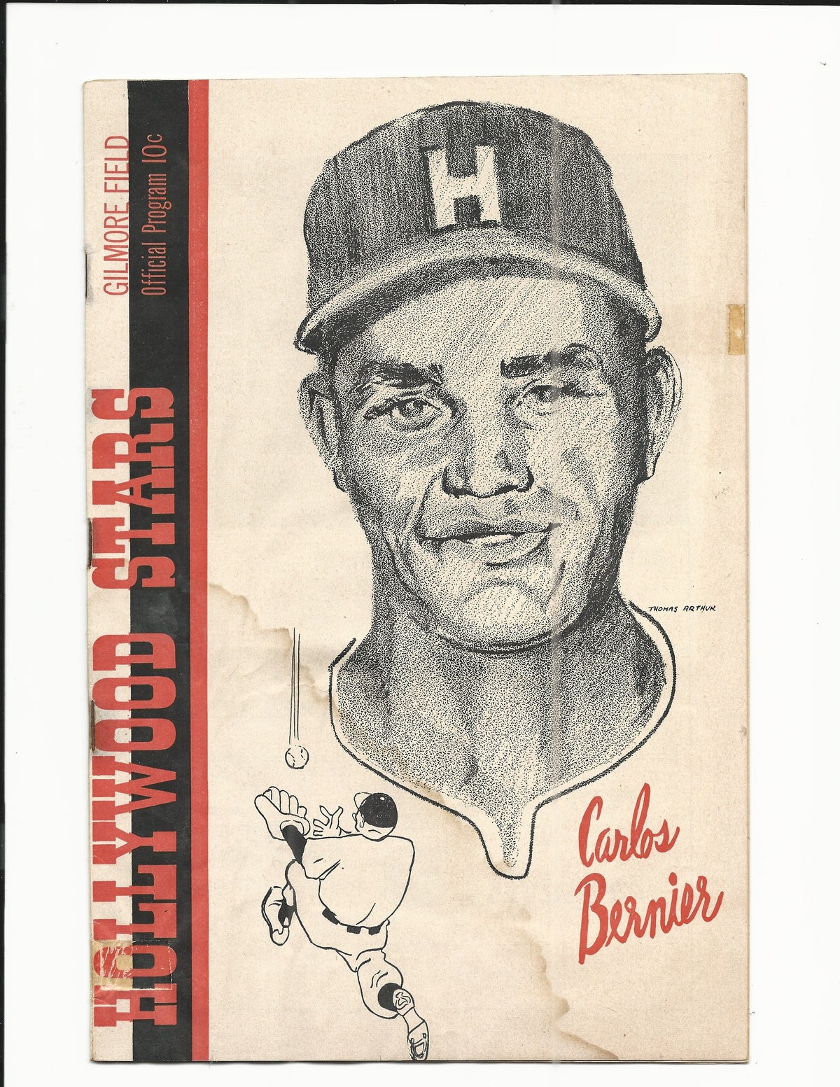 Vintage Hollywood Stars Gilmore Field Official Baseball Program