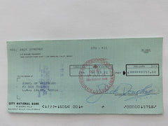 Jack Donohue signed check