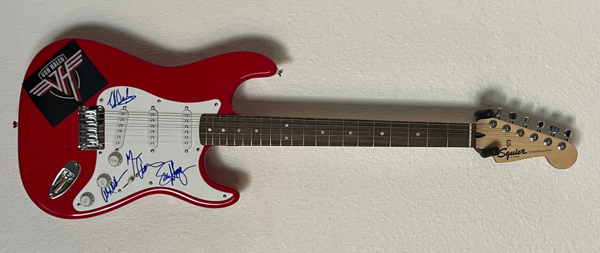 Van Halen band signed Stratocaster style guitar