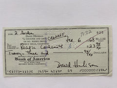 David Hedison signed check