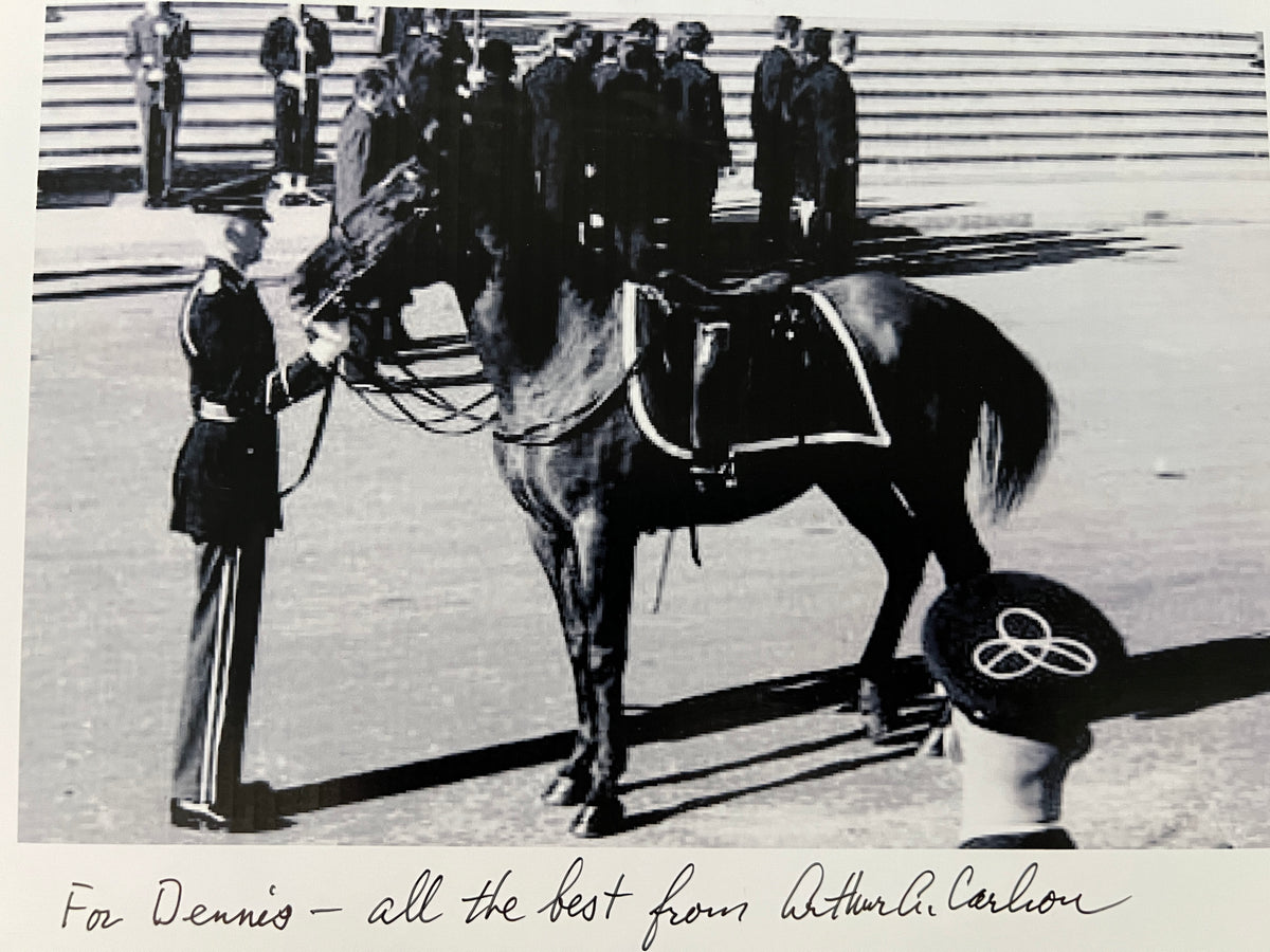 JFK Assassination Arthur Carlson Black Jack Funeral Procession Horse signed photo
