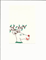 Talk Show Host David Letterman hand drawn Christmas card