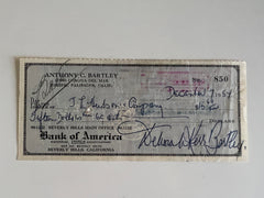 Deborah Kerr signed check