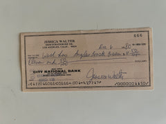 Jessica Walter signed check