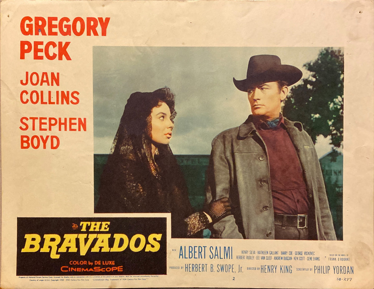 Gregory Peck "The Bravados" original Lobby Card