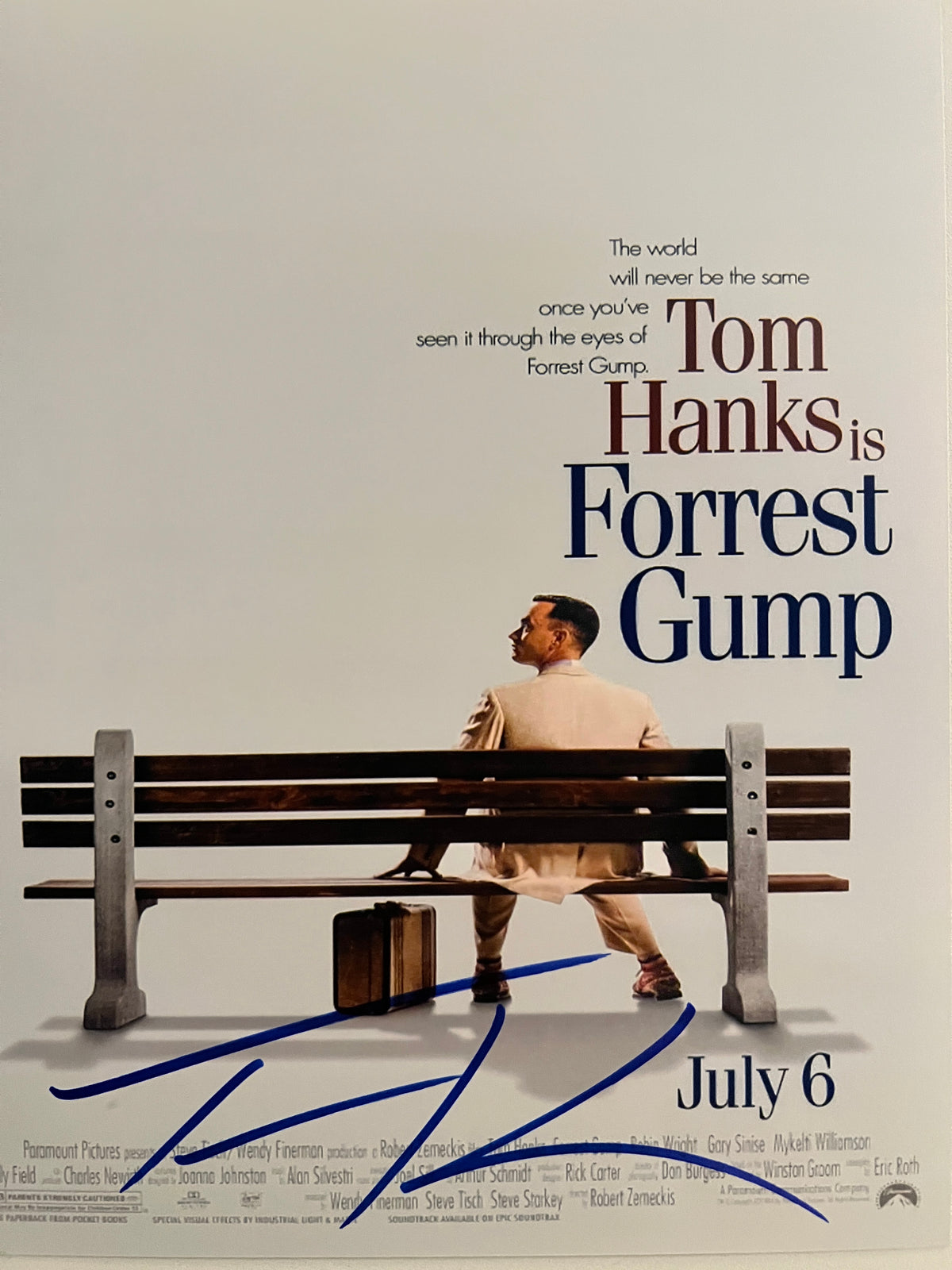 Forrest Gump Tom Hanks signed photo