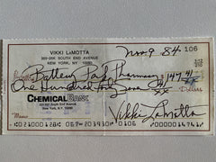 Vikki LaMotta signed check