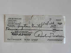 Arch Oboler signed check