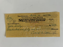 Cornel Wilde signed check