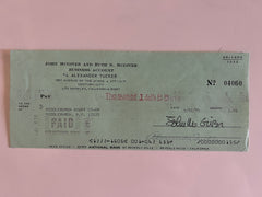 John McGivern signed check