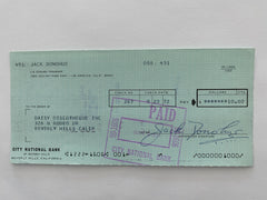 Jack Donohue signed check