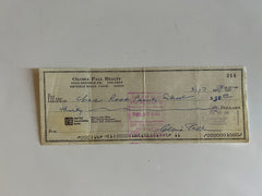 Gloria Pall signed check
