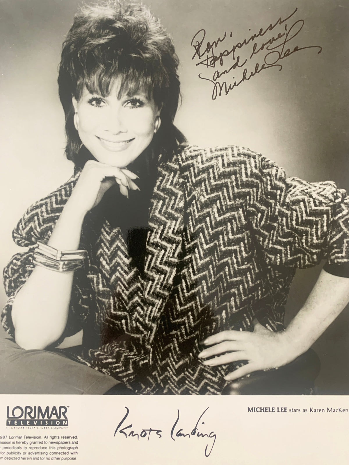 Knots Landing Michele Lee signed photo