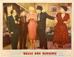Dean Martin, Judy Holliday, and Eddie Foy, Jr. "Bells Are Ringing" original Lobby Card