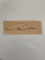 Thomas Edison original signature