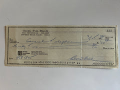 Gloria Pall signed check