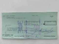 Jack Donohue signed check