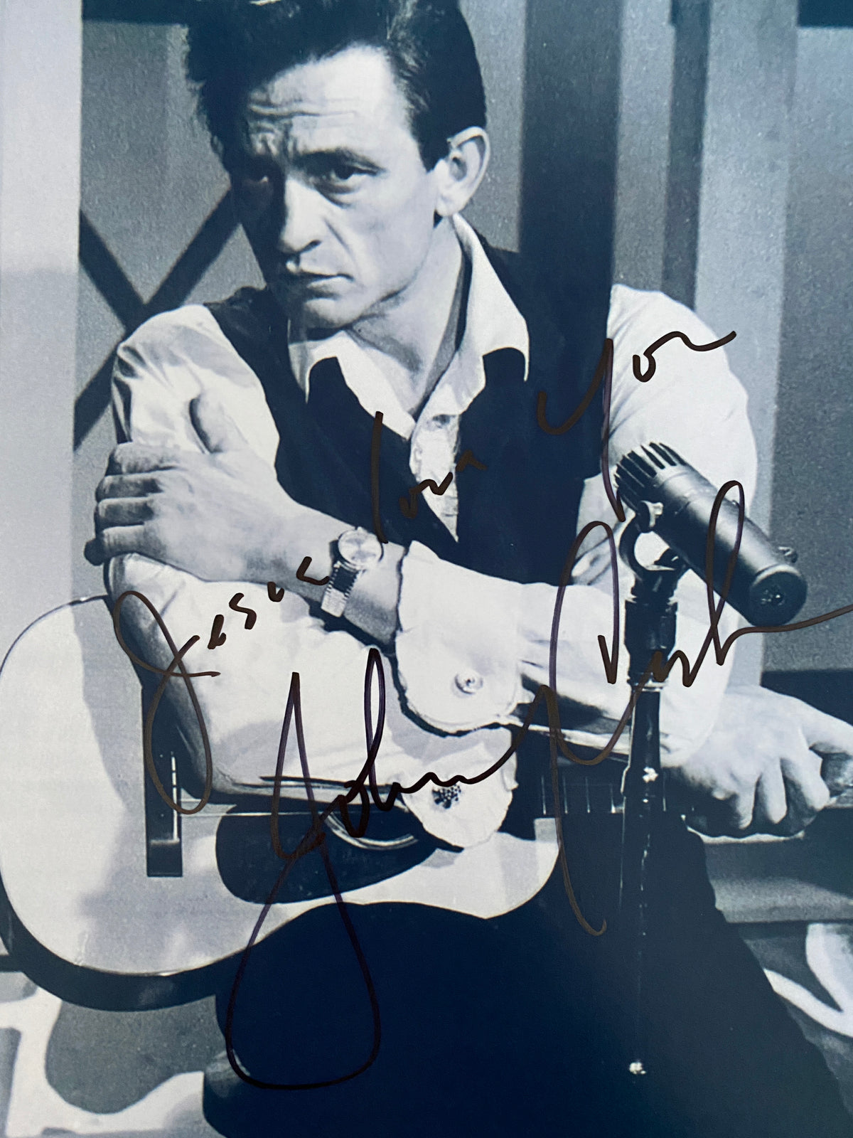 Johnny Cash signed photo