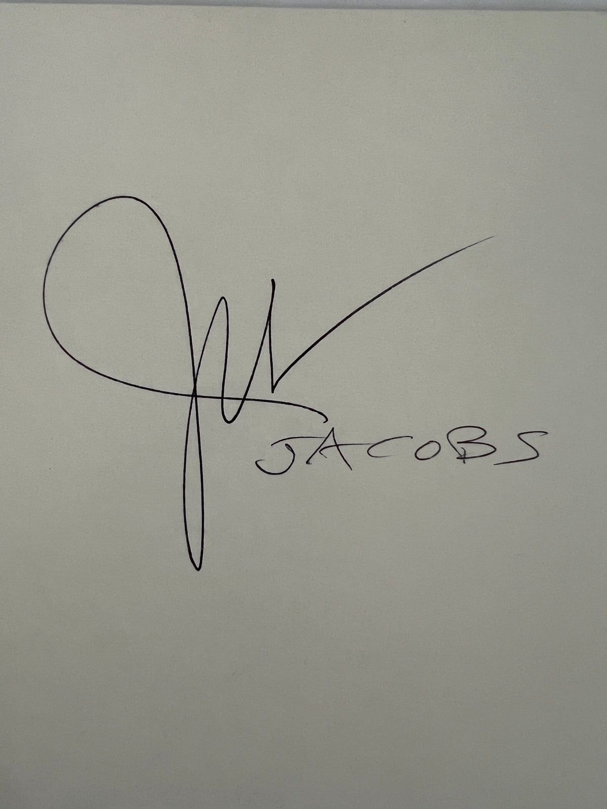 JM Jacobs original signature