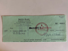 Zeppo Marx signed check