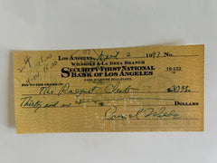 Cornel Wilde signed check