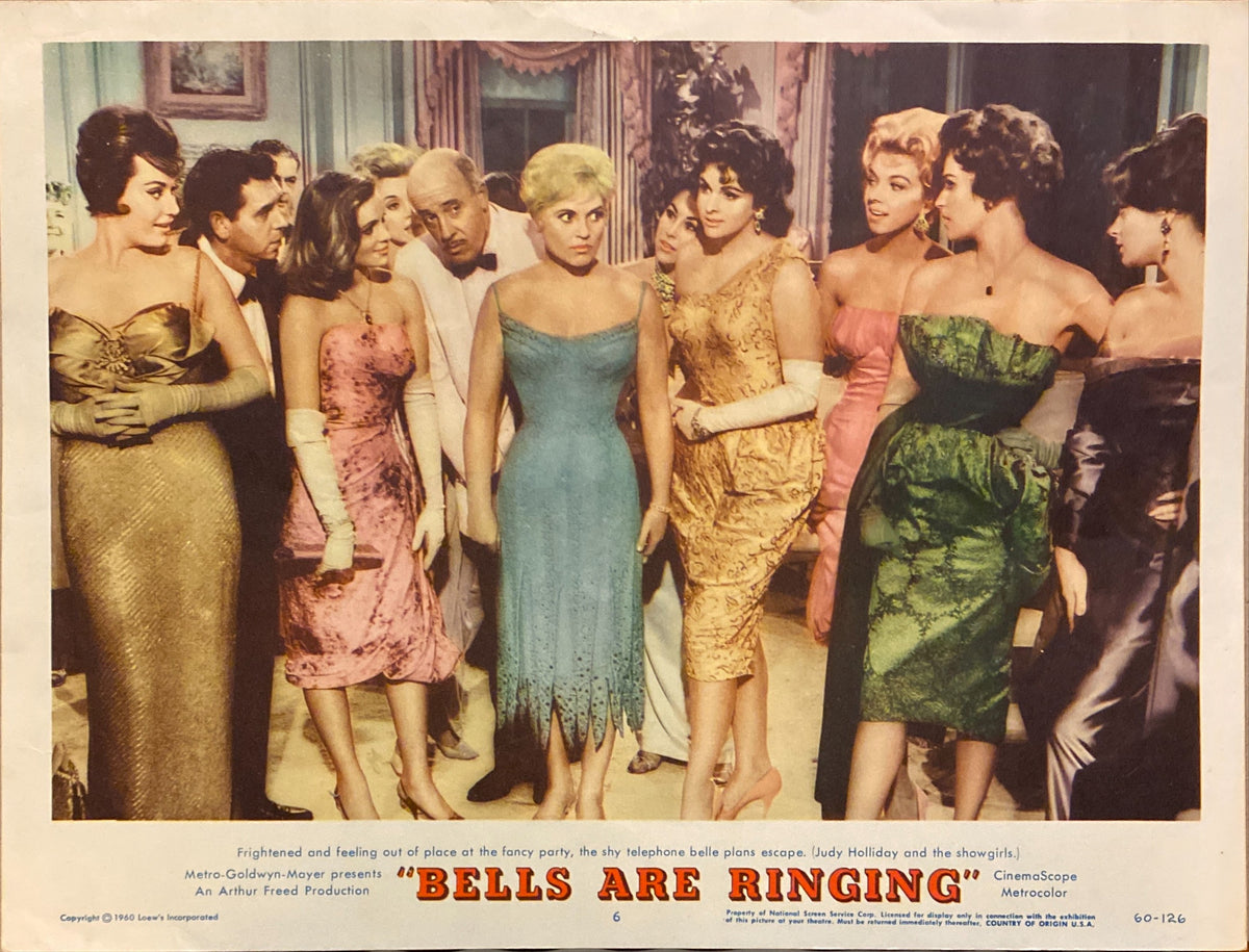 Dean Martin, Judy Holliday, and Eddie Foy, Jr. "Bells Are Ringing" original Lobby Card
